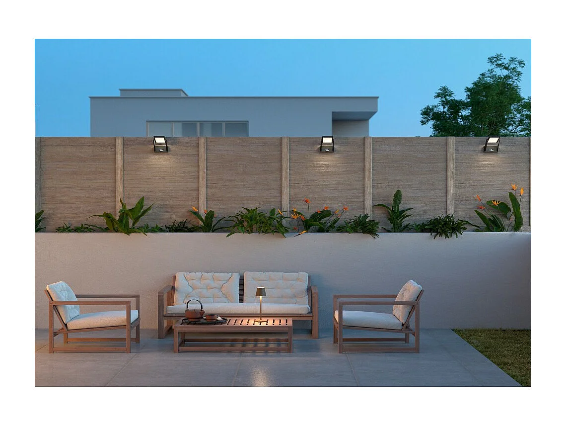 PROA Spot à énergie solaire noir 4000K Luminaire extérieur Beneito Faure