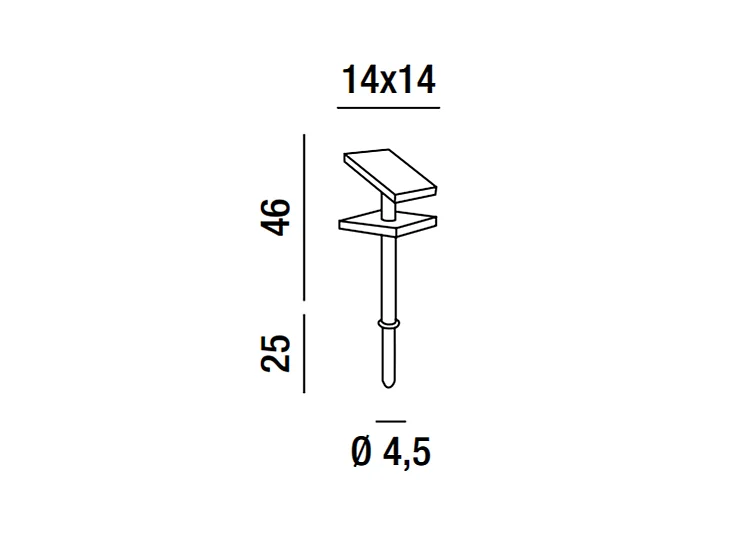 Palo SOLAR in alluminio con pannello solare orientabile e sensore crepuscolare - Grafite 3000k