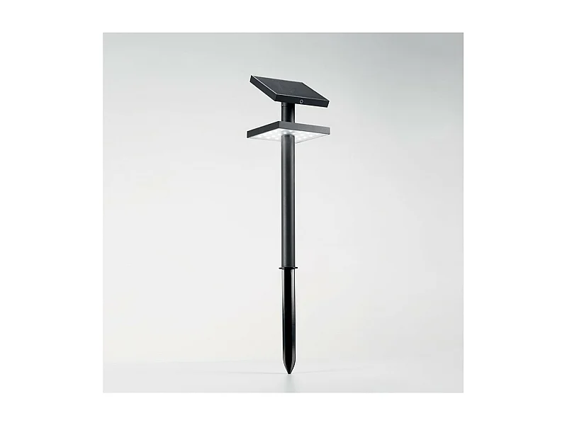 SOLAR aluminium paal met verstelbaar zonnepaneel en schemersensor - Grafiet 3000k