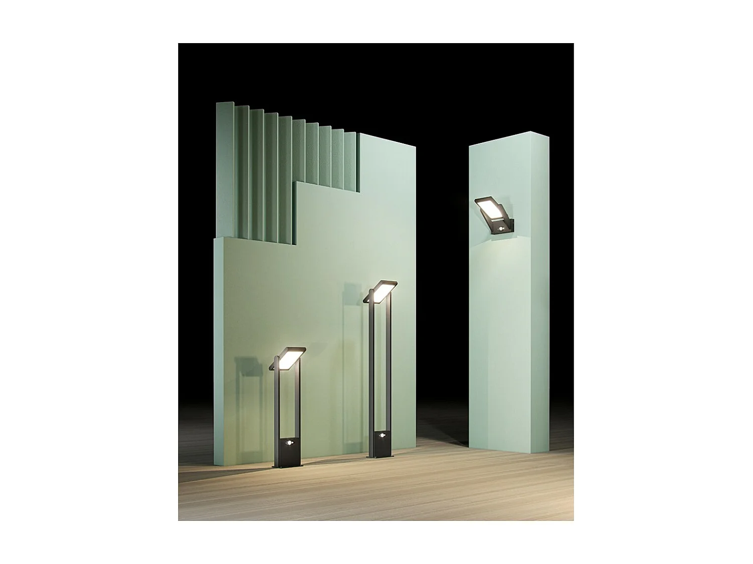 POPA Spot à énergie solaire noir 100 cm 4000K Luminaire de jardin Beneito Faure