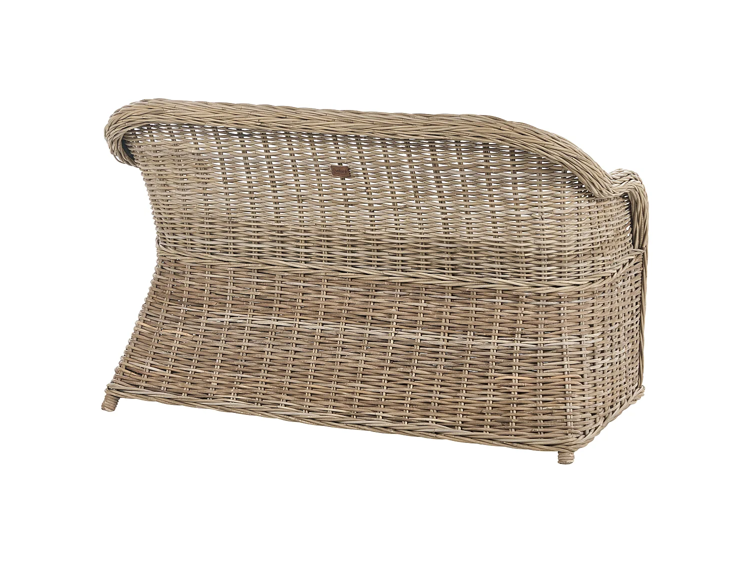 Gartensofa mit Ottomane 2-Sitzer SUSUA Rattan Naturfarben