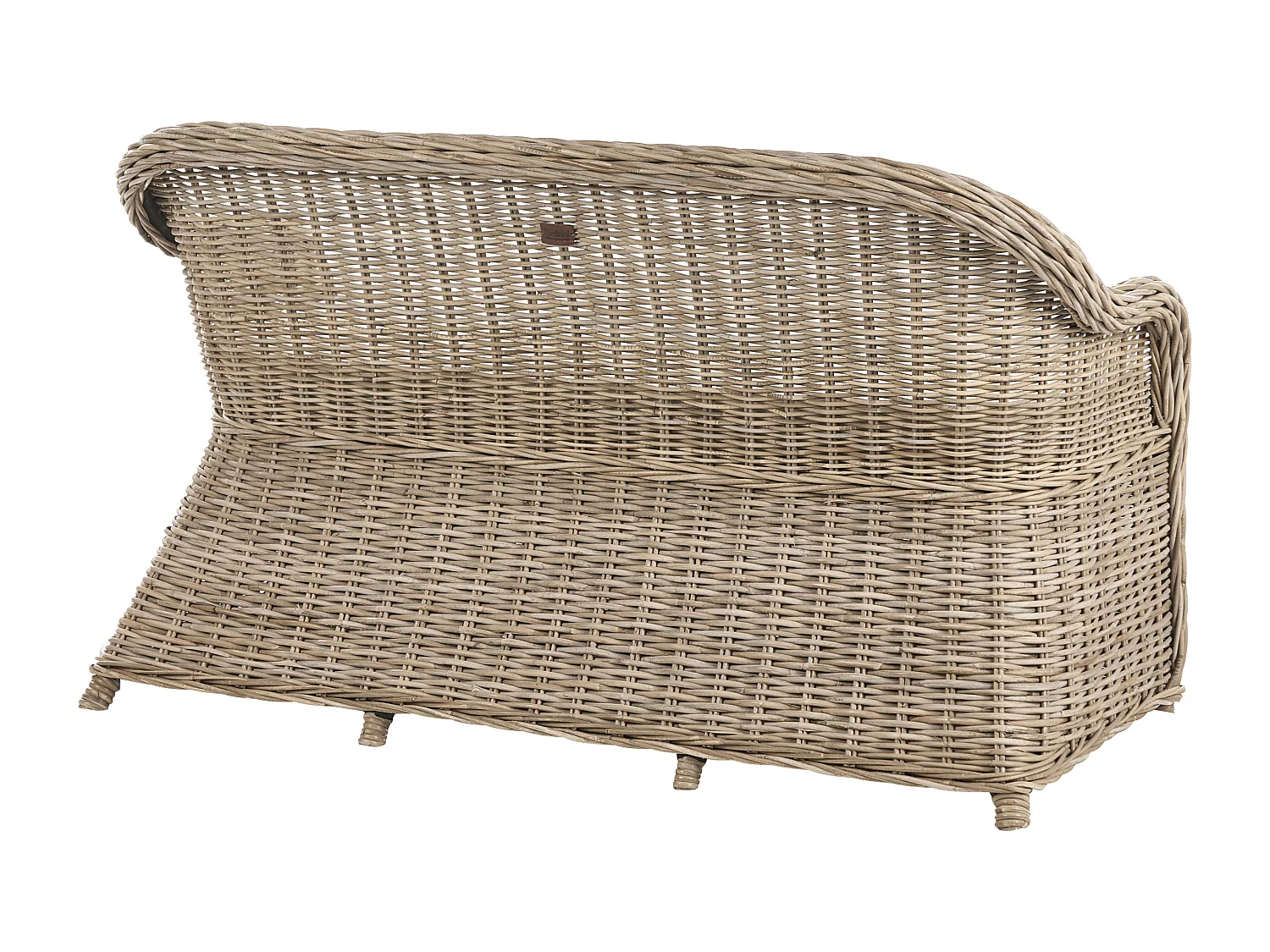 Sofa ogrodowa z otomaną dla 2 osób SUSUA Rattan Naturalny