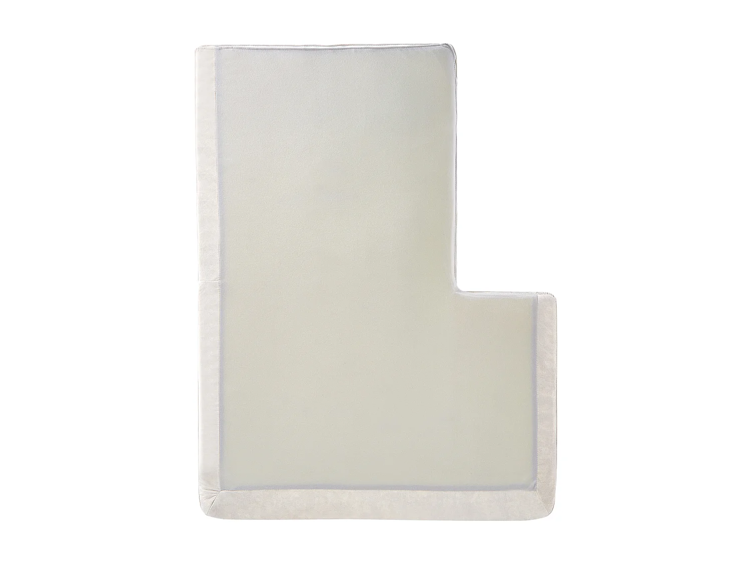 Canapé d\'Angle droite Moderne Pieds en Métal Forme de L Velours Beige Clair Kiruna