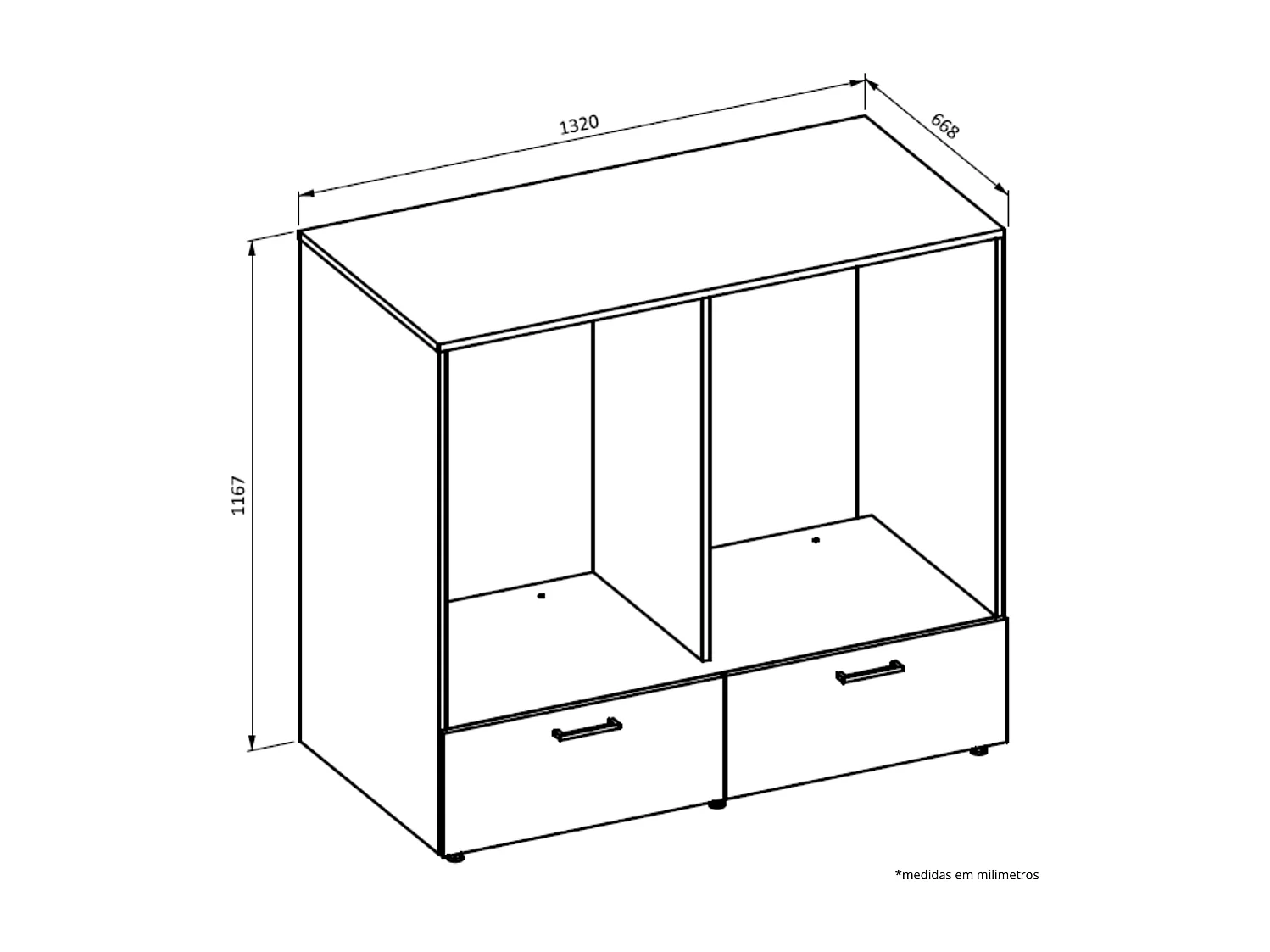 Móvel AMBIHOME AZARA 02, para 2 máquinas de lavar, c/gaveta