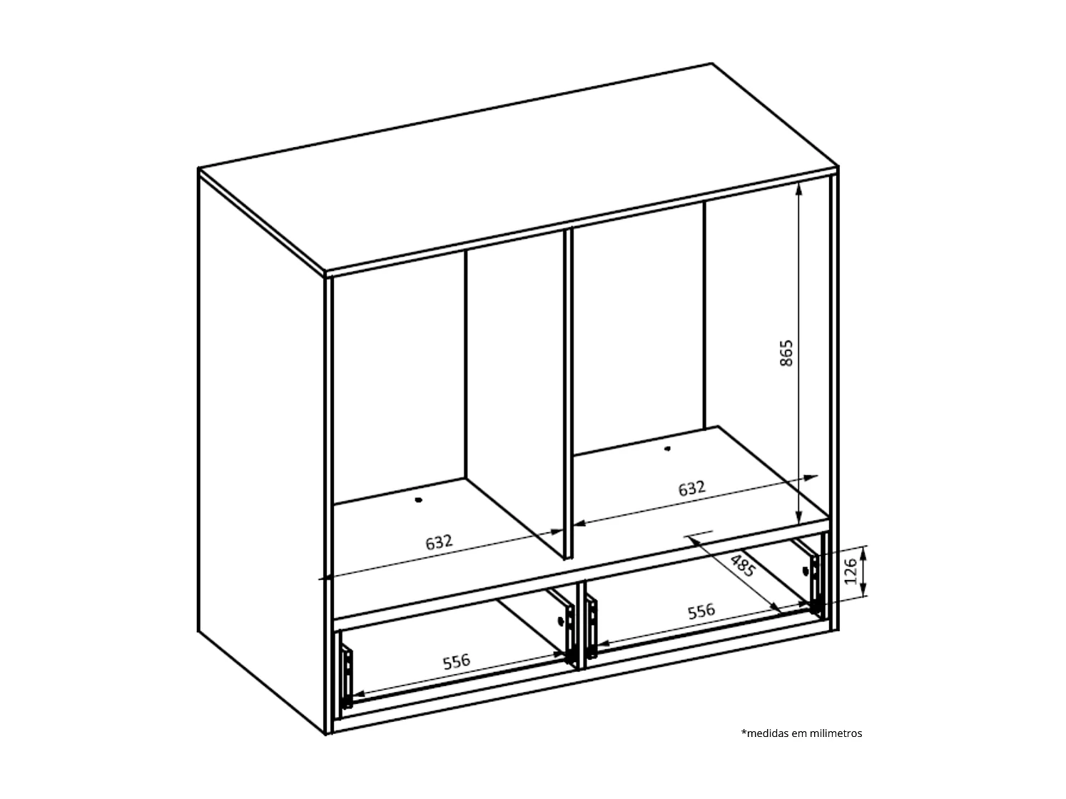 Móvel AMBIHOME AZARA 02, para 2 máquinas de lavar, c/gaveta