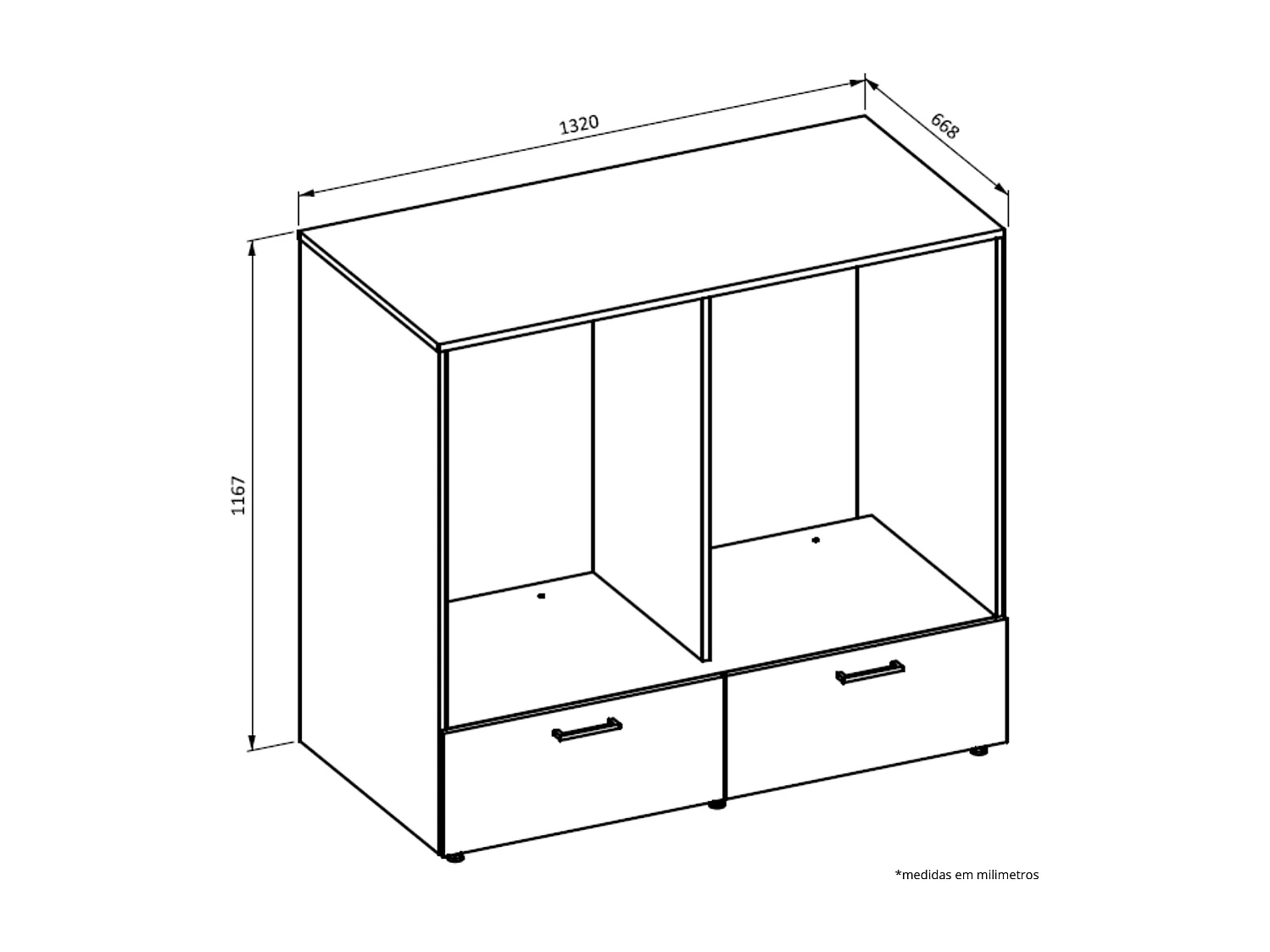 Móvel AMBIHOME AZARA 02, para 2 máquinas de lavar, c/gaveta
