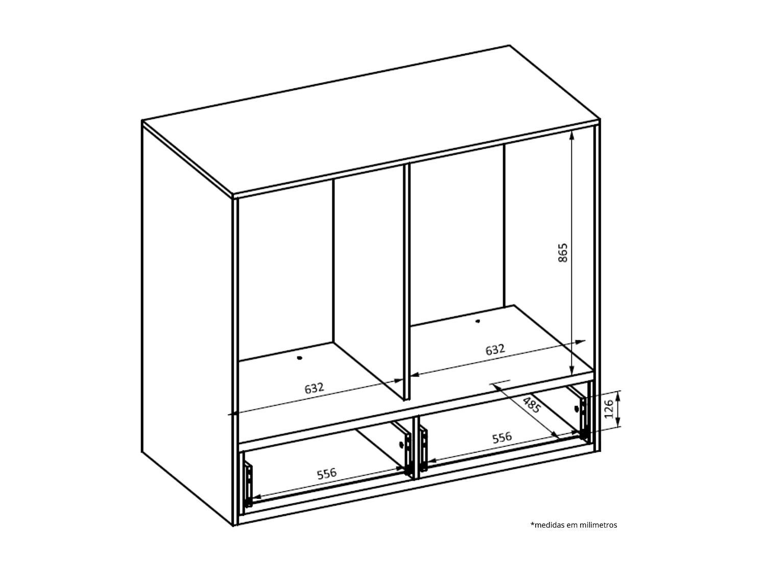 Móvel AMBIHOME AZARA 02, para 2 máquinas de lavar, c/gaveta