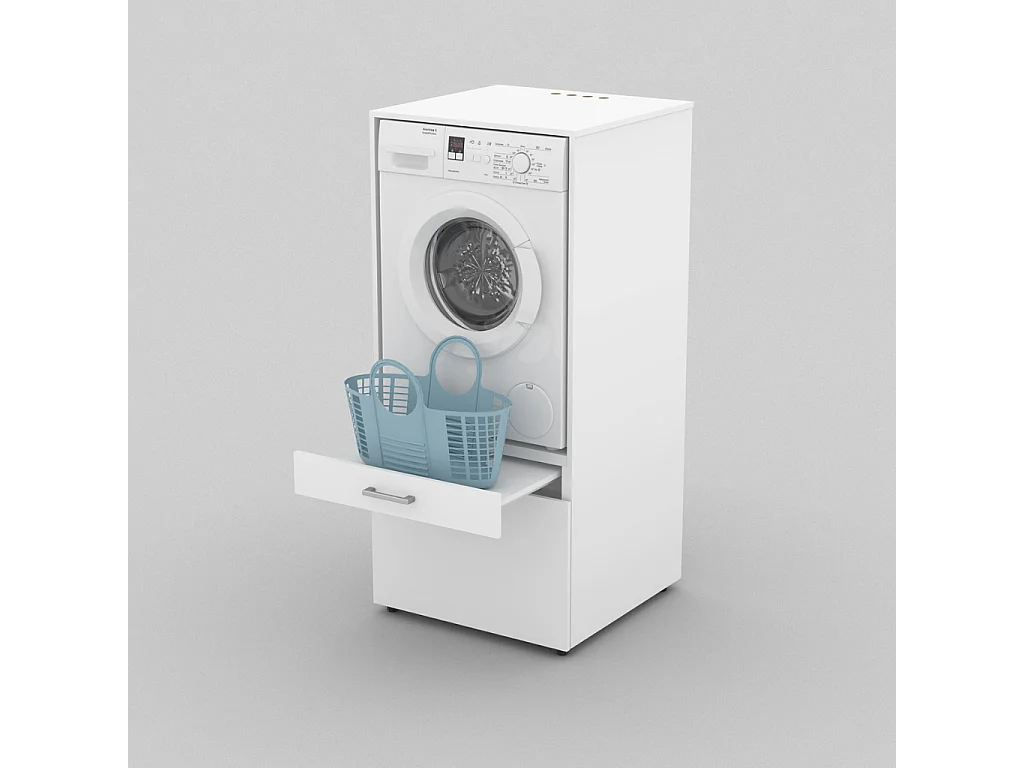 Móvel AMBIHOME AKA 01, para máquina de lavar, c/tabuleiro e gaveta