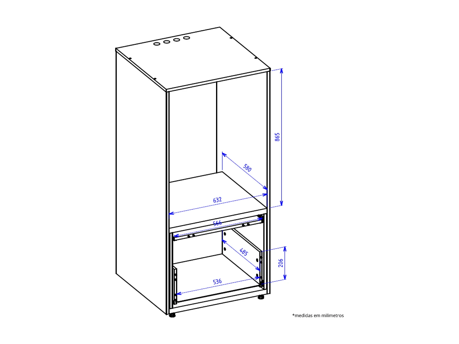 Móvel AMBIHOME AKA 01, para máquina de lavar, c/tabuleiro e gaveta