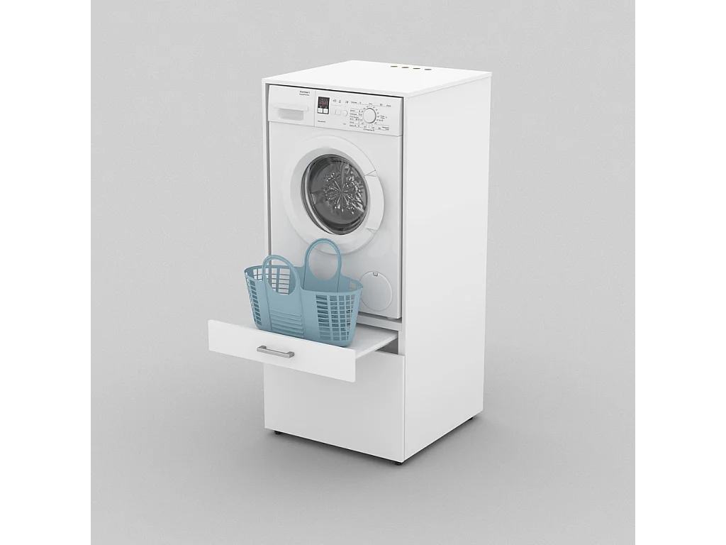 Móvel AMBIHOME AKA 01, para máquina de lavar, c/tabuleiro e gaveta