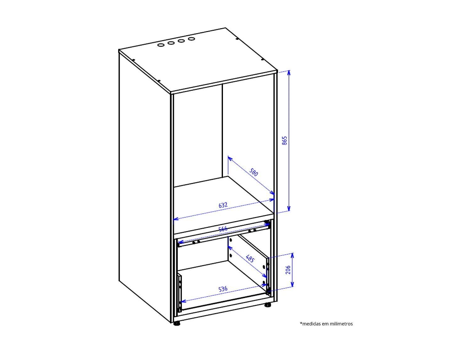 Móvel AMBIHOME AKA 01, para máquina de lavar, c/tabuleiro e gaveta
