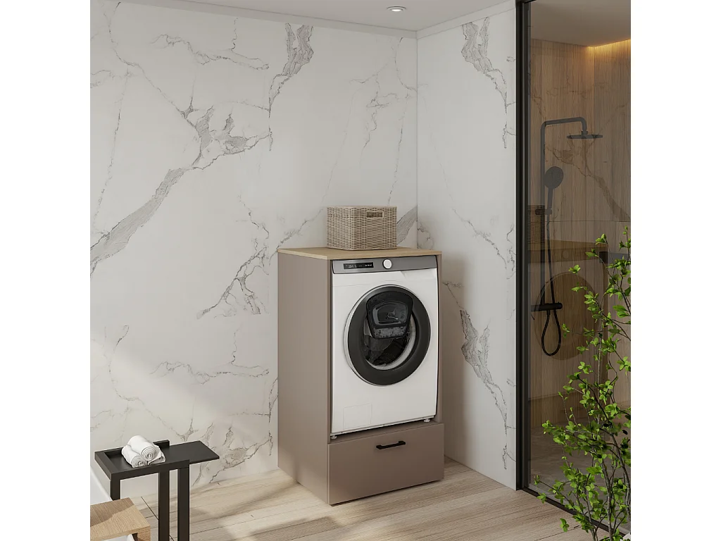 Móvel AMBIHOME AZARA 01, para máquina de lavar, c/gaveta