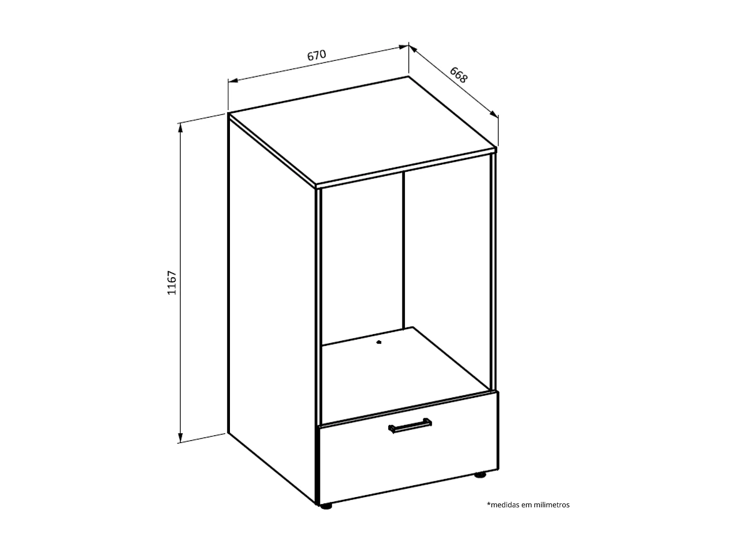 Móvel AMBIHOME AZARA 01, para máquina de lavar, c/gaveta