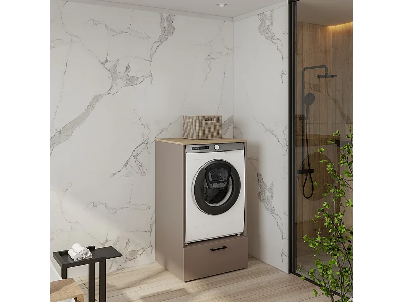 Móvel AMBIHOME AZARA 01, para máquina de lavar, c/gaveta