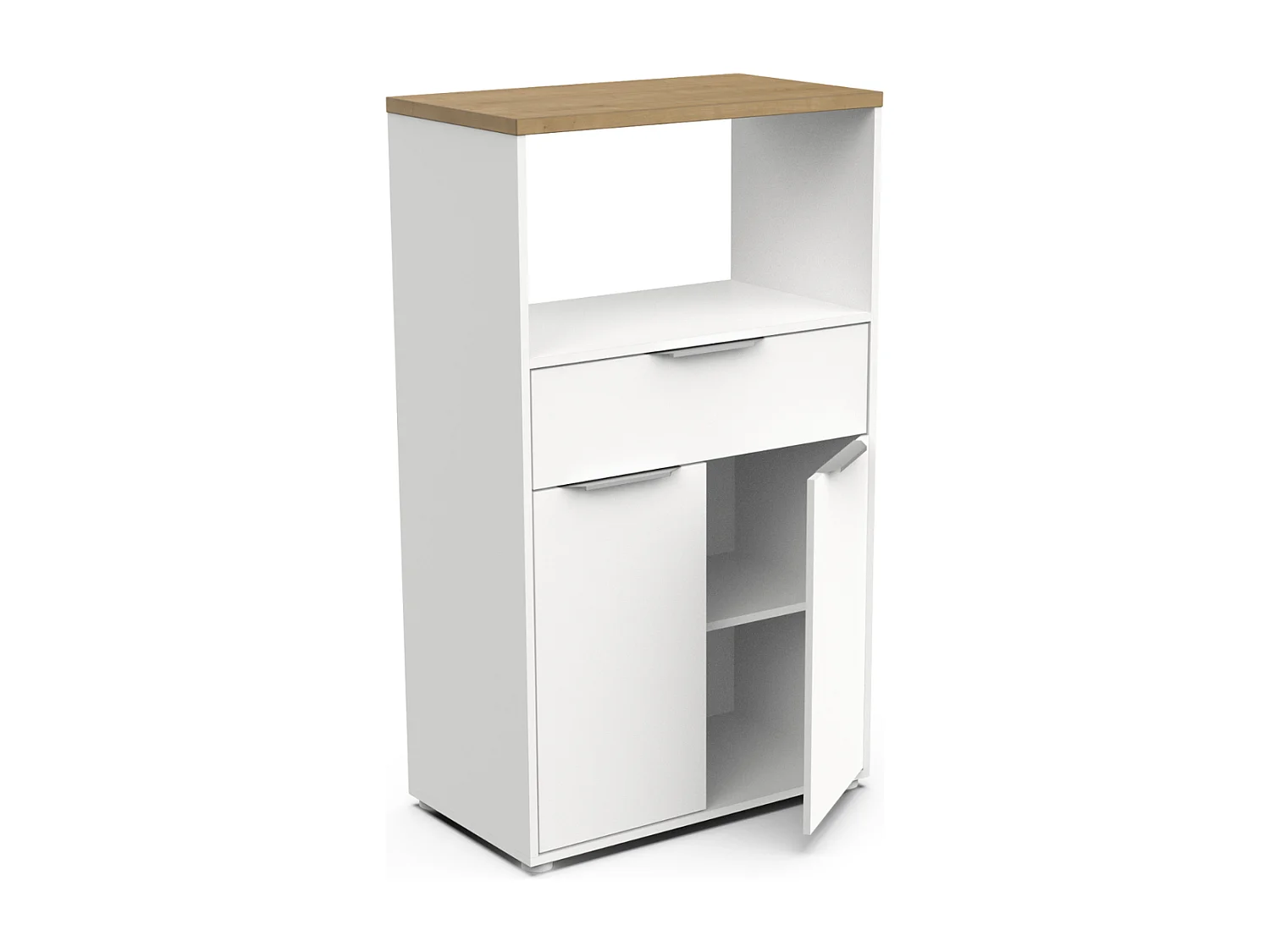 Móvel de Cozinha AMBIHOME ESSENCE - Branco/Carvalho, C70xP40xA123cm