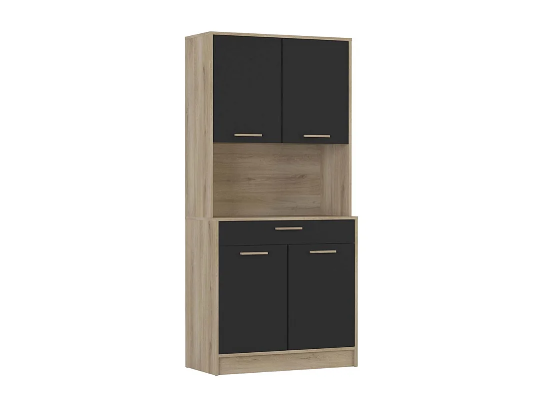 Móvel Alto de Cozinha AMBIHOME HONEY Carvalho/Preto C83xPx40xA176cm