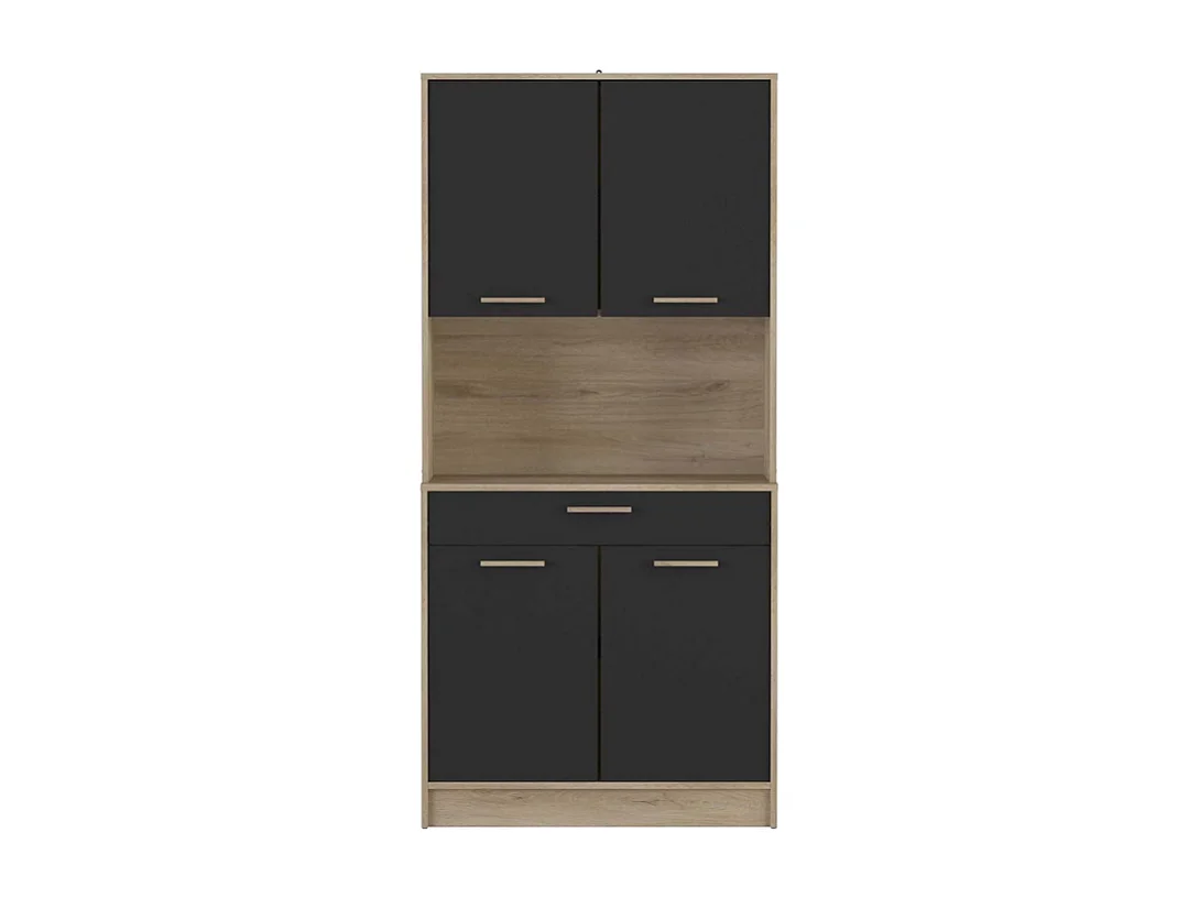Móvel Alto de Cozinha AMBIHOME HONEY Carvalho/Preto C83xPx40xA176cm