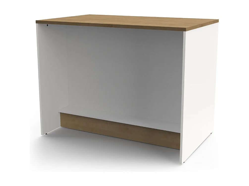 Ilha de cozinha c/prateleiras AMBIHOME COTTARE 02 - Branco, C120xP75xA92cm