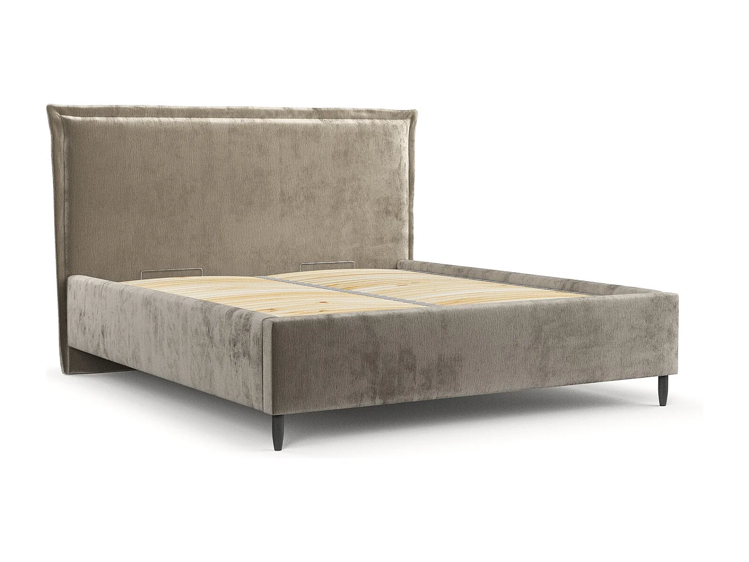 Lit coffre Cape Cod - 140 x 200 cm - chenille - beige