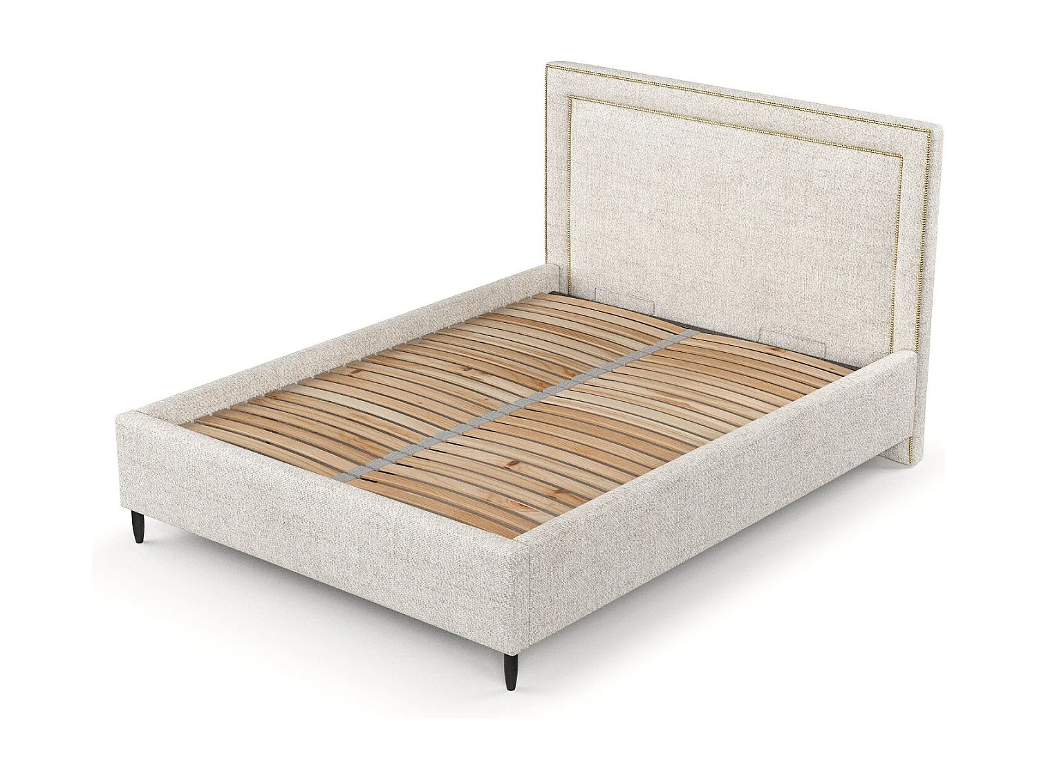 Polsterbett Baleine - 140 x 200 cm - Webstoff - creme