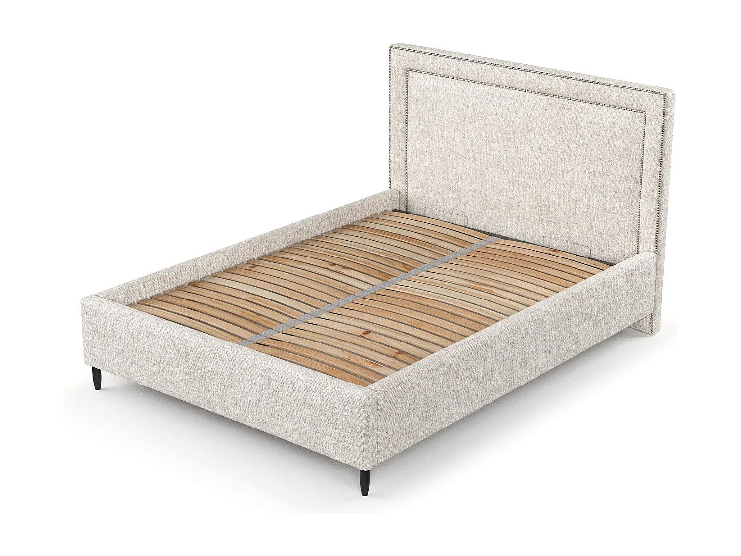 Polsterbett Baleine - 120 x 200 cm - Webstoff - creme