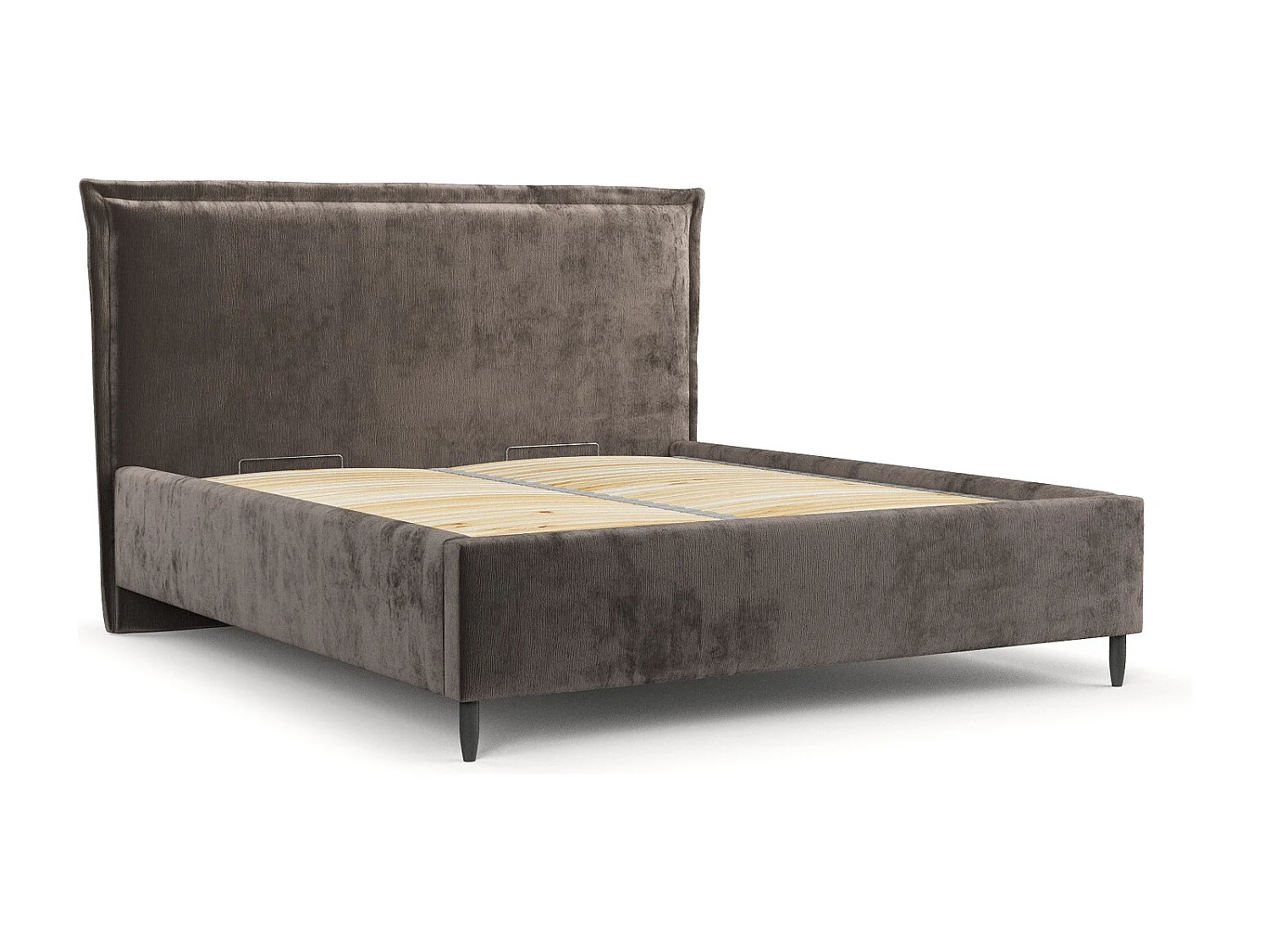 Polsterbett Cape Cod - 180 x 200 cm - Chenille-Stoff - braun