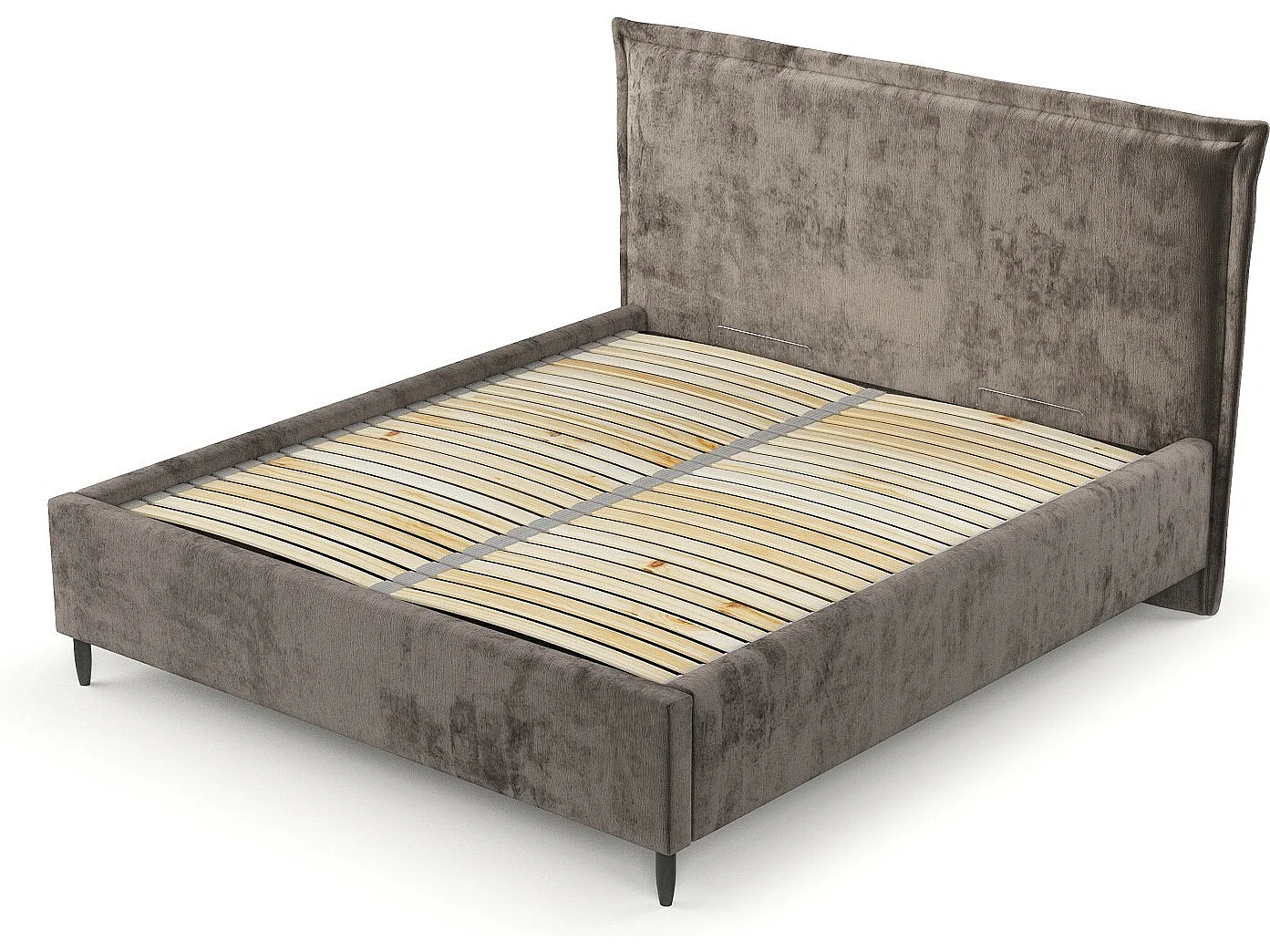 Polsterbett Cape Cod - 180 x 200 cm - Chenille-Stoff - braun