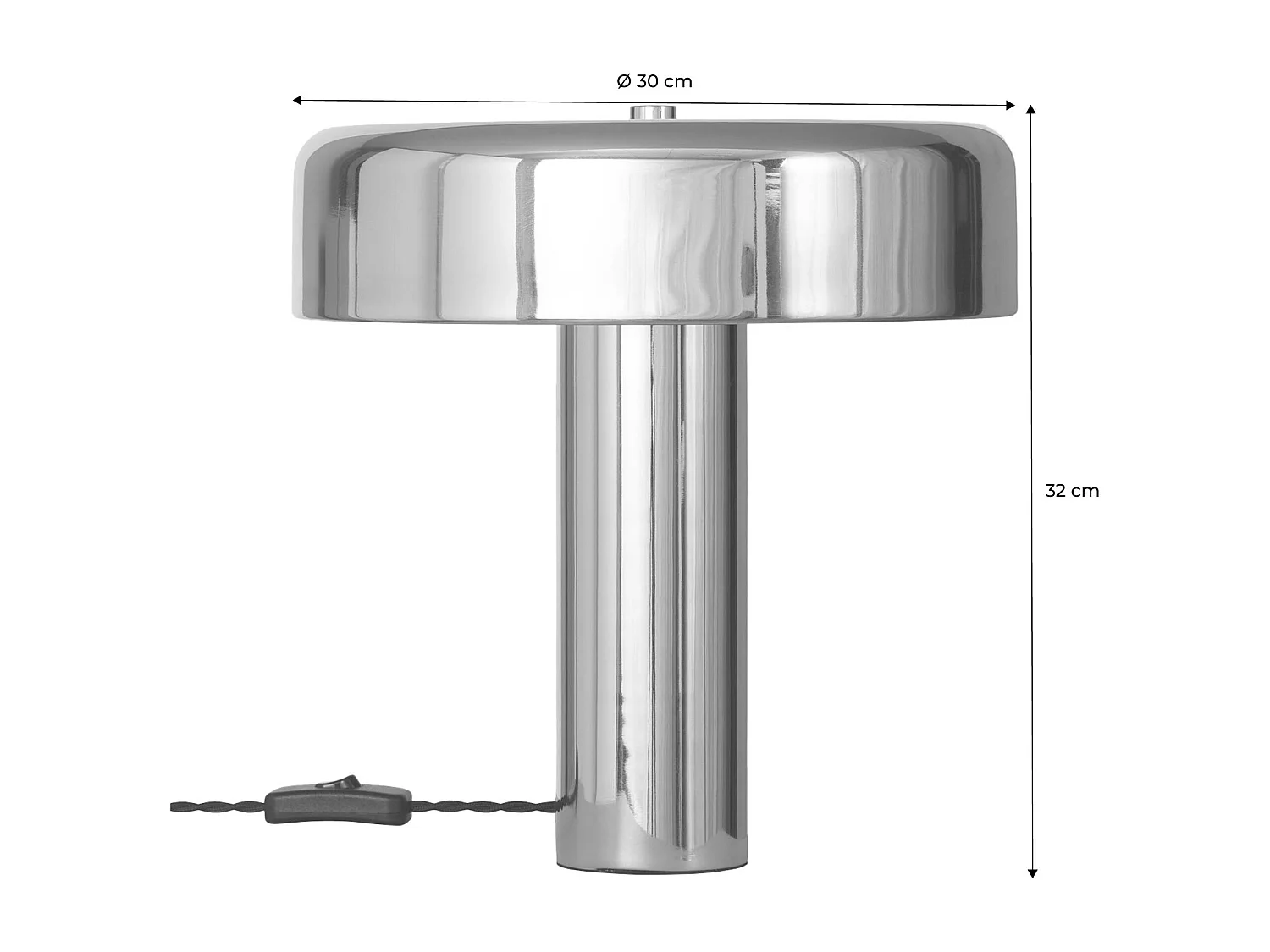 Lámpara de metal para mesa interior, 30cm oro rosa