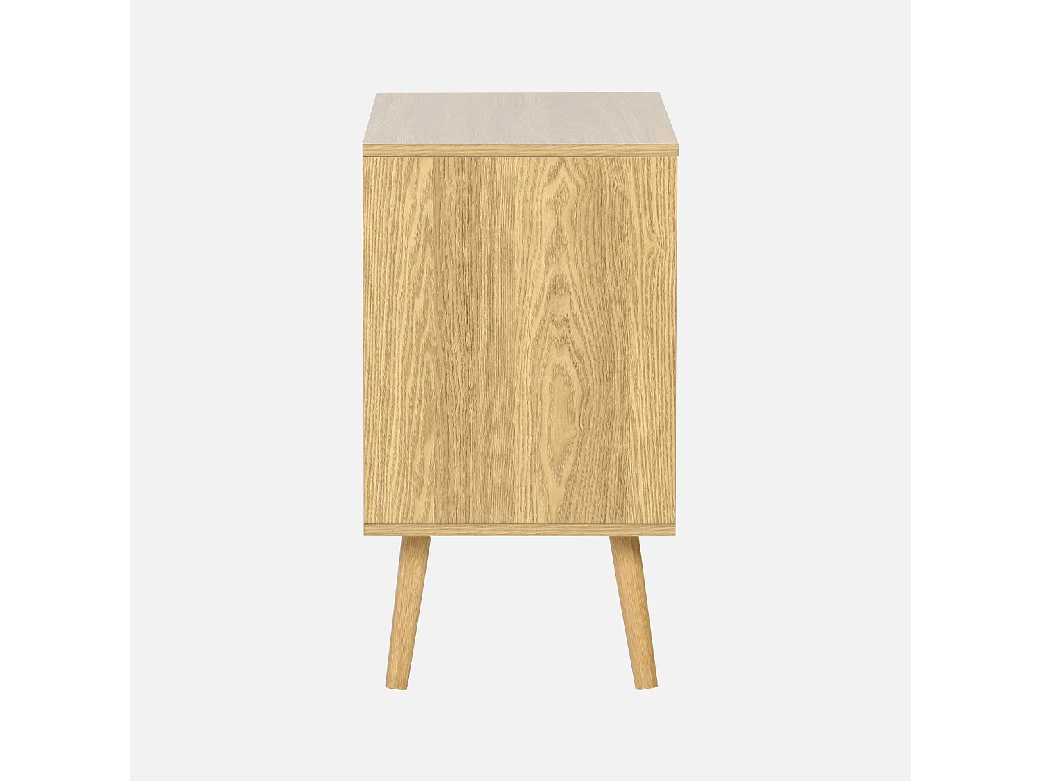 Buffet de rangement effet frêne 1 porte. 2 étagères. buffet bas. 80cm