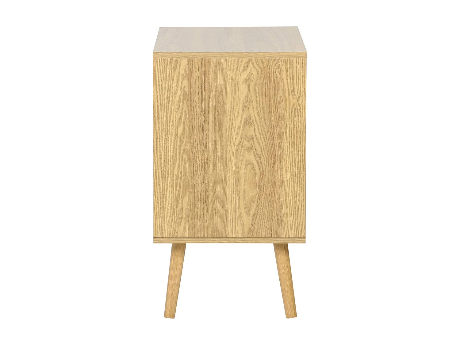 Buffet de rangement effet frêne 1 porte. 2 étagères. buffet bas. 80cm