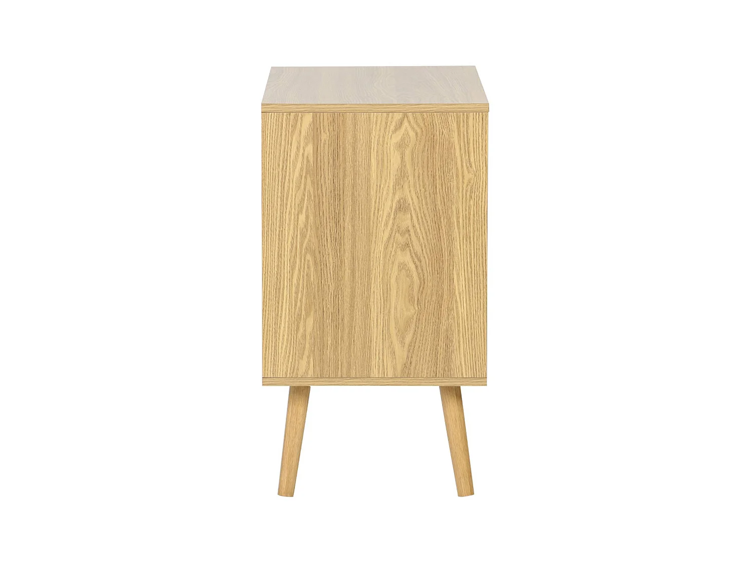 Buffet de rangement effet frêne 1 porte. 2 étagères. buffet bas. 80cm