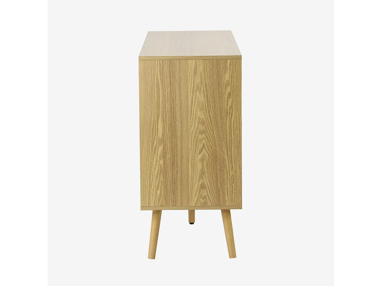 Credenza scandinava a 2 ante effetto legno di noce, 160cm, effetto