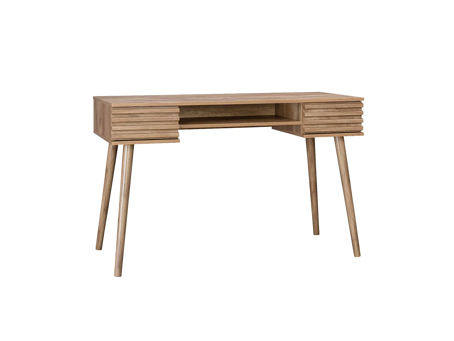 Escritorio con efecto madera con 2 cajones natural