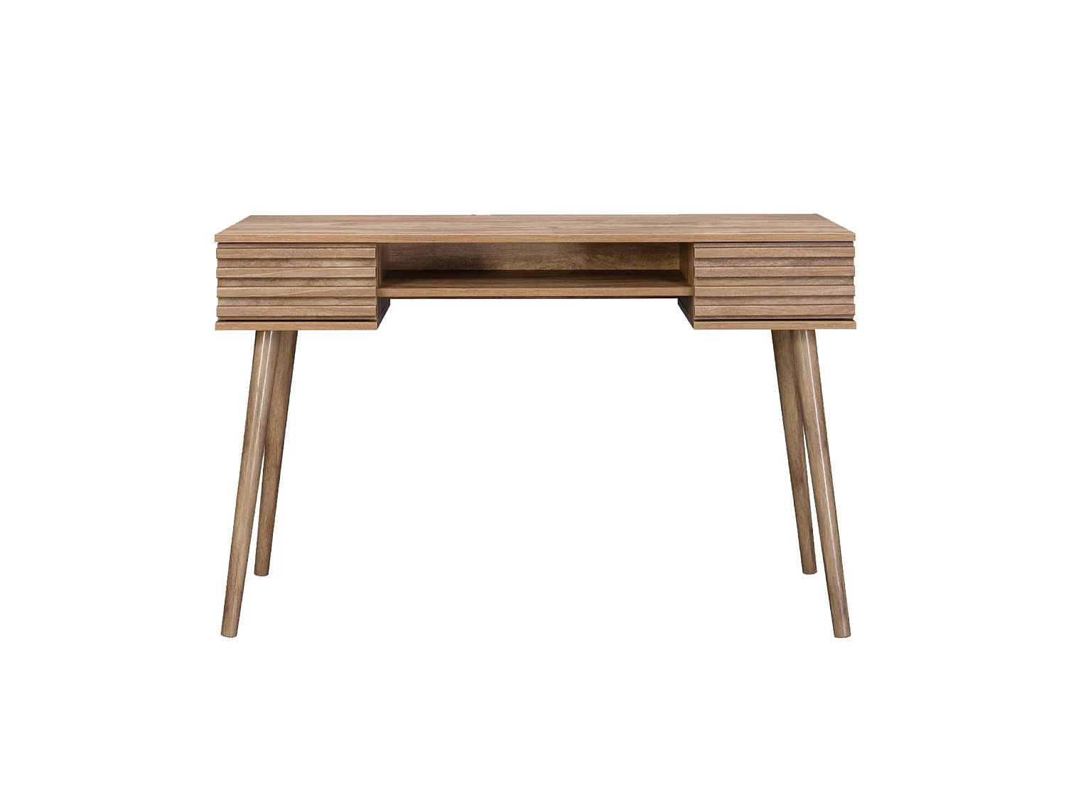 Escritorio con efecto madera con 2 cajones natural