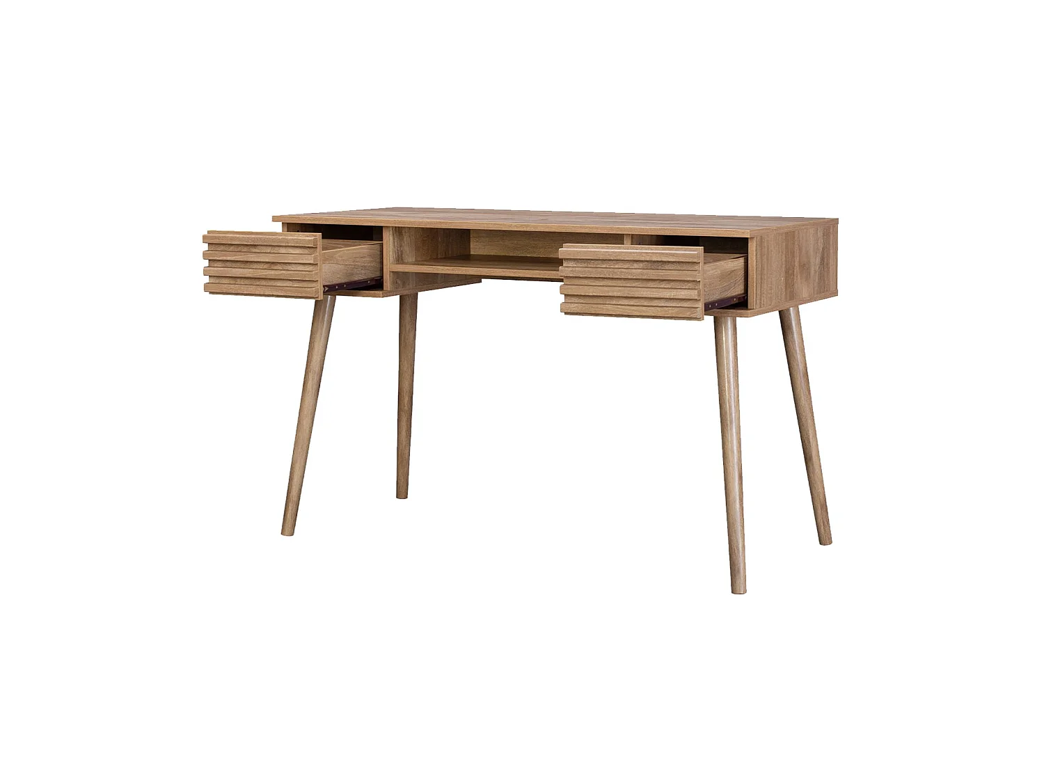 Escritorio con efecto madera con 2 cajones natural