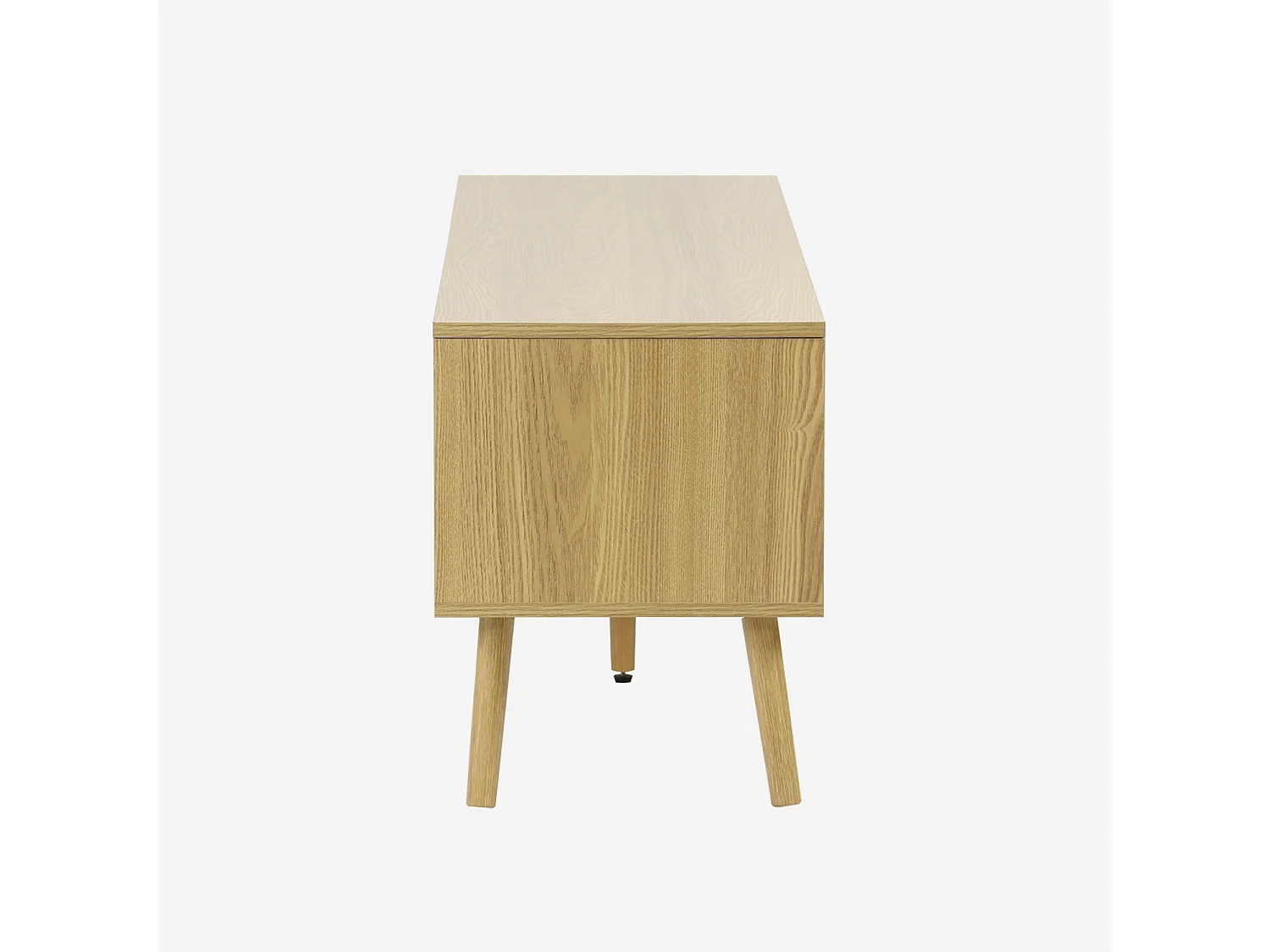 Mueble tv en acabado estilo nogal con 2 puertas, 160cm efecto fresno