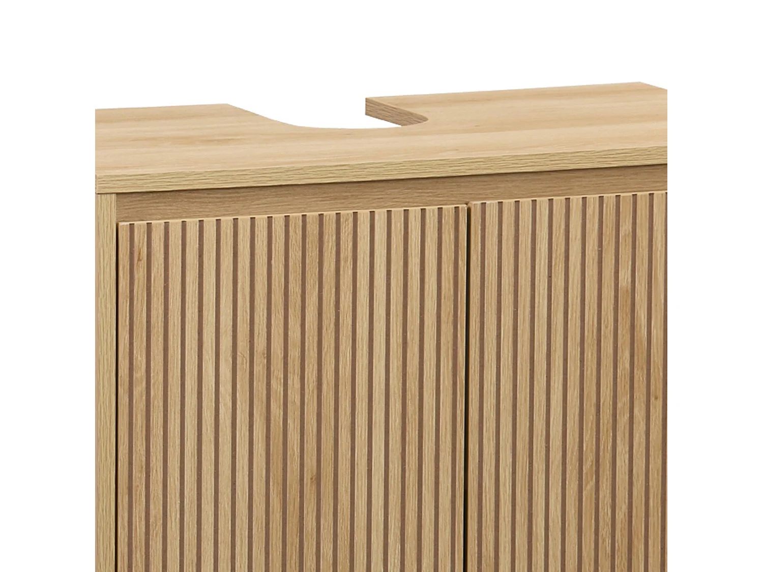 Mueble bajo escandinavo decorado en madera natural