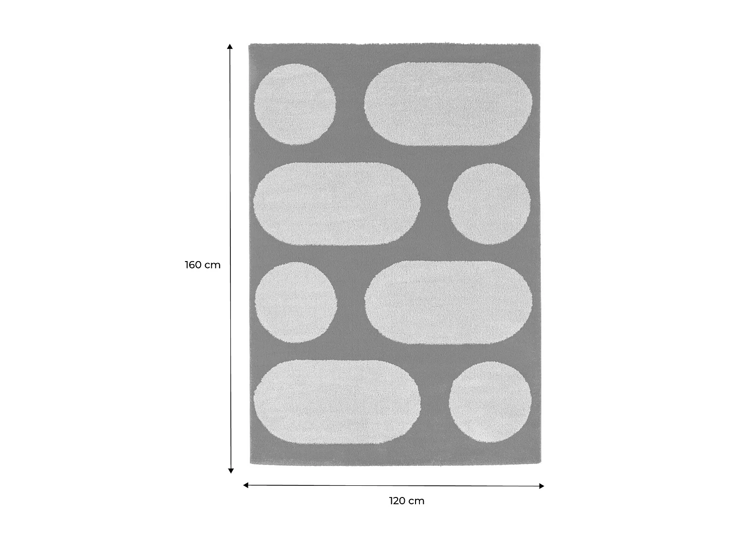 Tapis intérieur JOYCE rouge. motif moderne. 120 x 160 cm