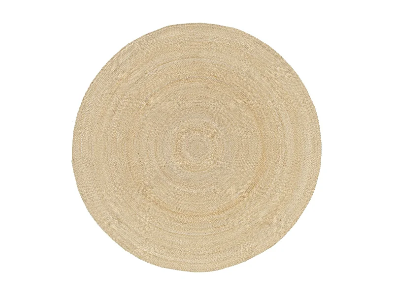 Tappeto rotondo in juta da interno 120 cm naturale | sweeek