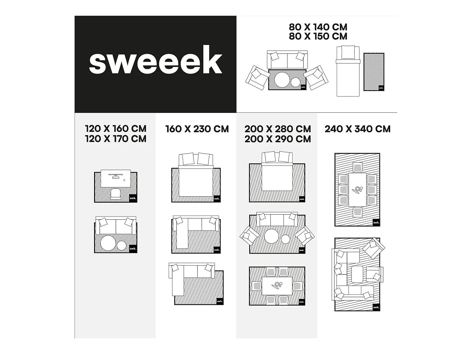 Alfombra interior shaggy con diseños geométricos arco iris beige beige