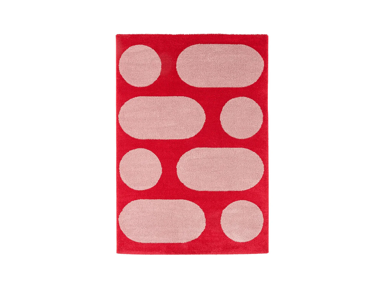 Tapis intérieur JOYCE rouge. motif moderne. 160 x 230 cm