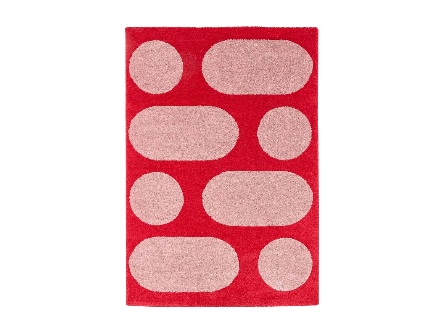 Tappeto da interno con motivo moderno, rosso, rosso