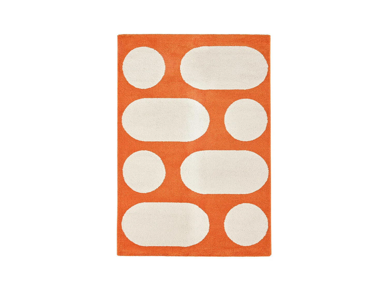 Tapis intérieur JOYCE orange. motif moderne 160 x 230 cm