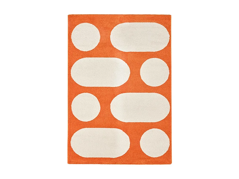 Alfombra interior diseño moderno naranja naranja