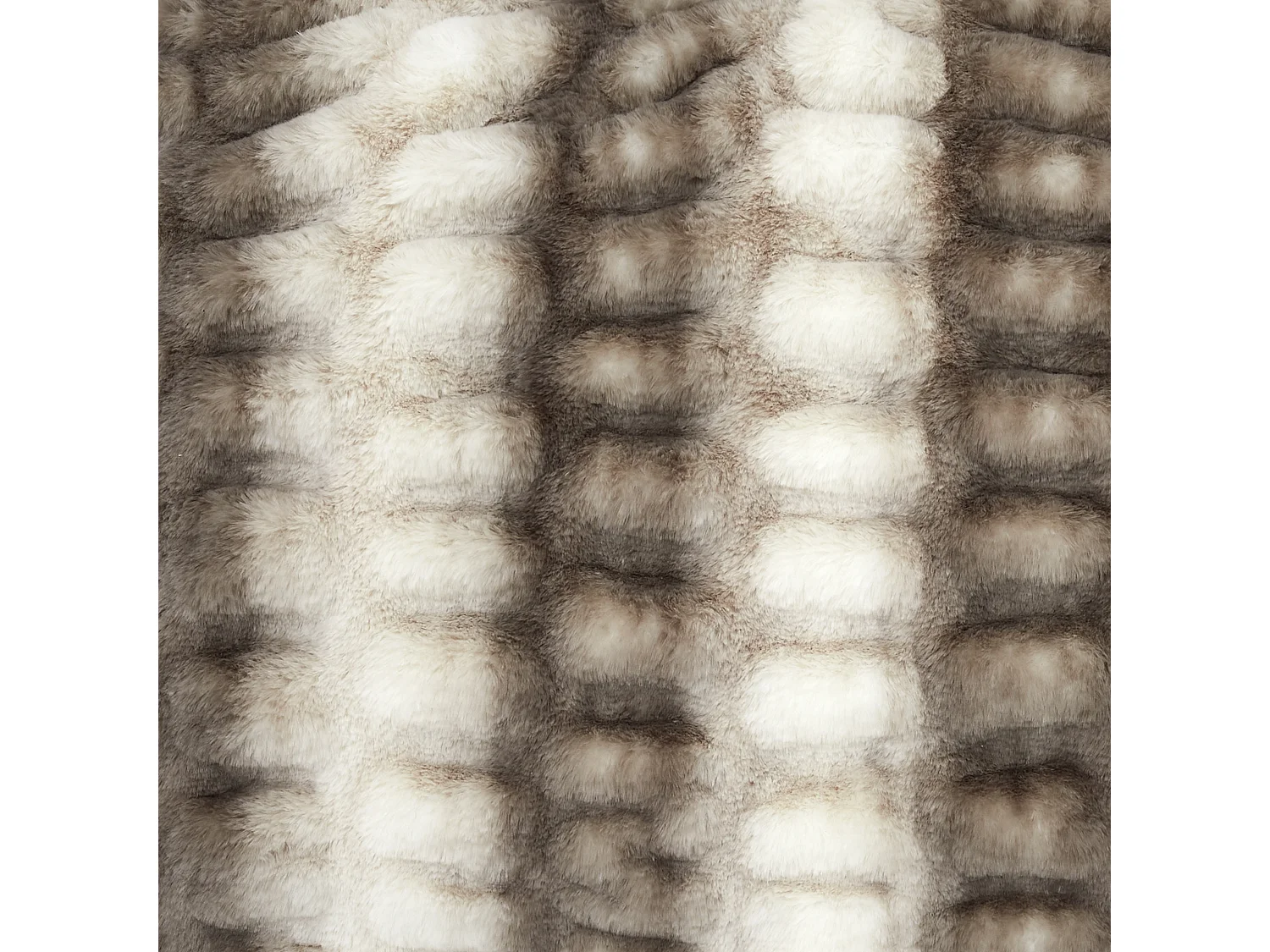 Plaid Imit Fourrure Luxury 140x200cm Blanc, Marron