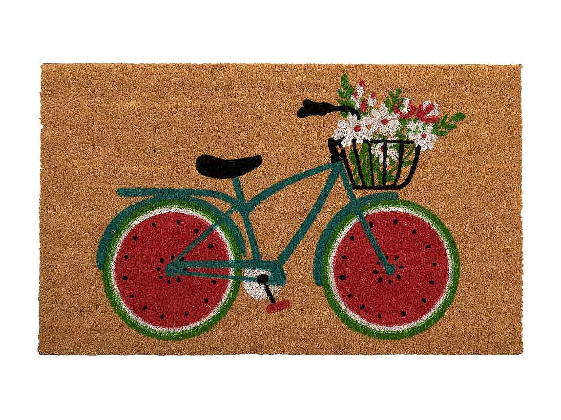 Capacho de PVC impresso castanho 45x75