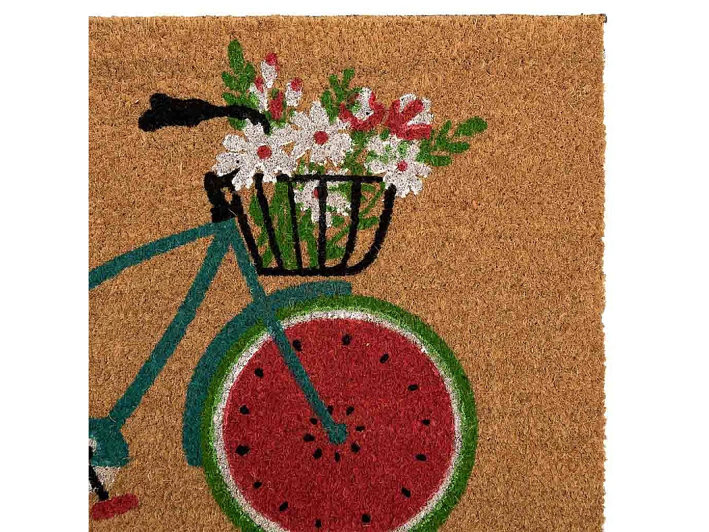 Capacho de PVC impresso castanho 45x75