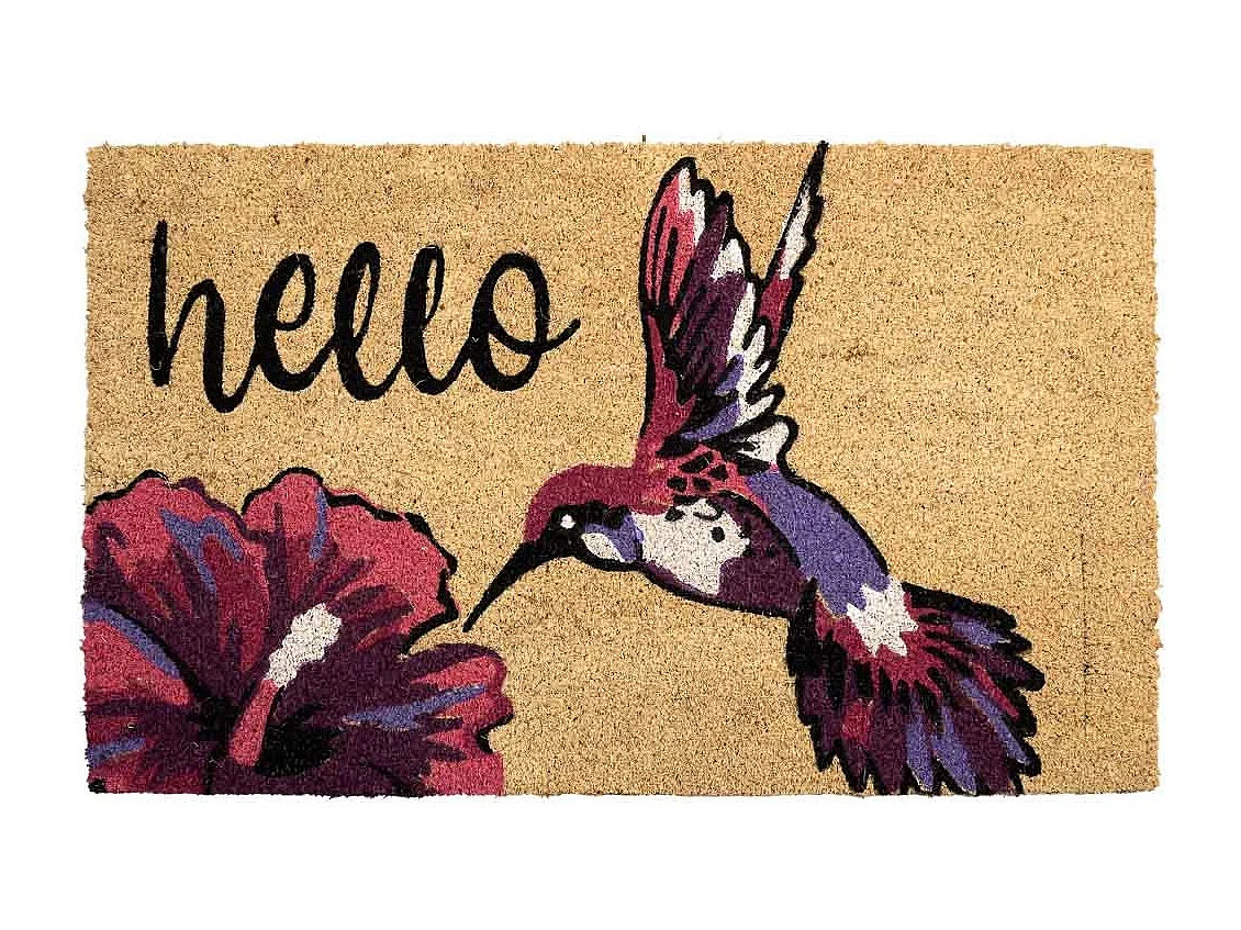 Tapis d'entrée en PVC imprimé rose 45x75