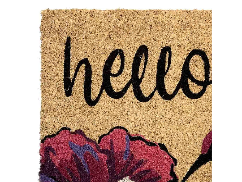 Tapis d'entrée en PVC imprimé rose 45x75