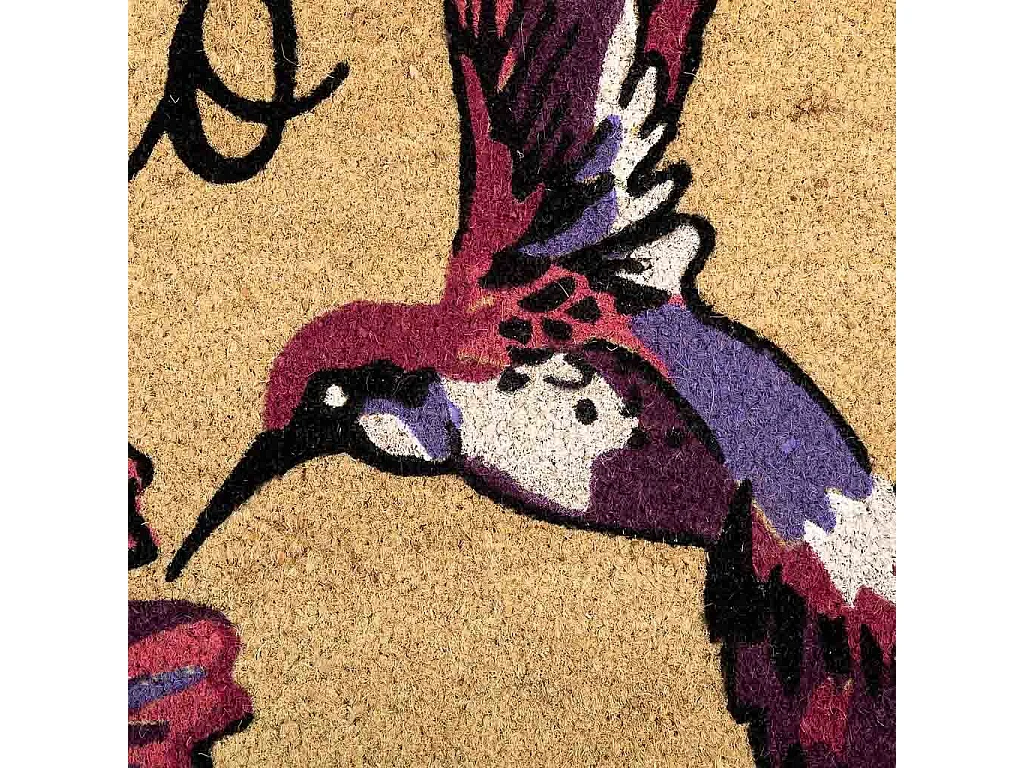 Tapis d'entrée en PVC imprimé rose 45x75